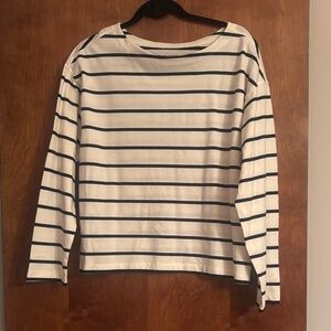 Old Navy Navy and White Striped Top